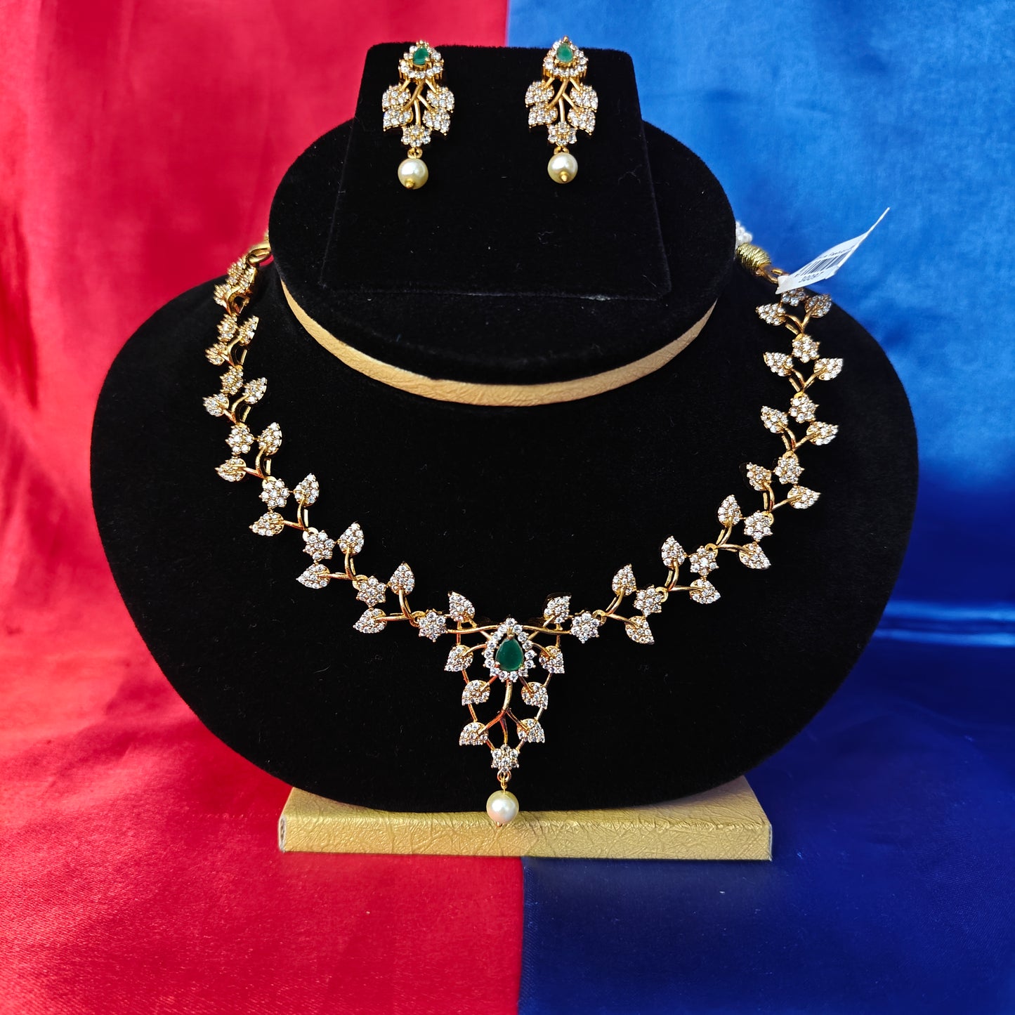 Beautiful Mini Haaram In Green Stone