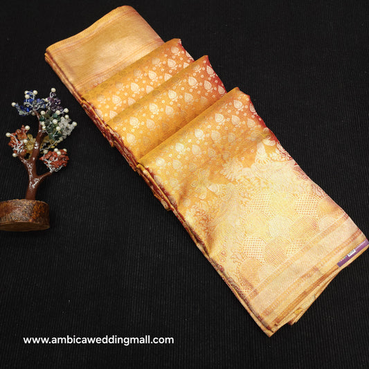 Pure tissue Bridal Kanchi Pattu Handloom Saree