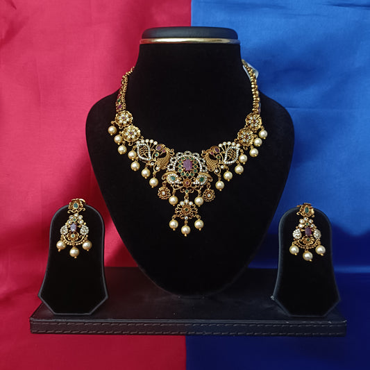 Beautiful Nakshi Short Necklace