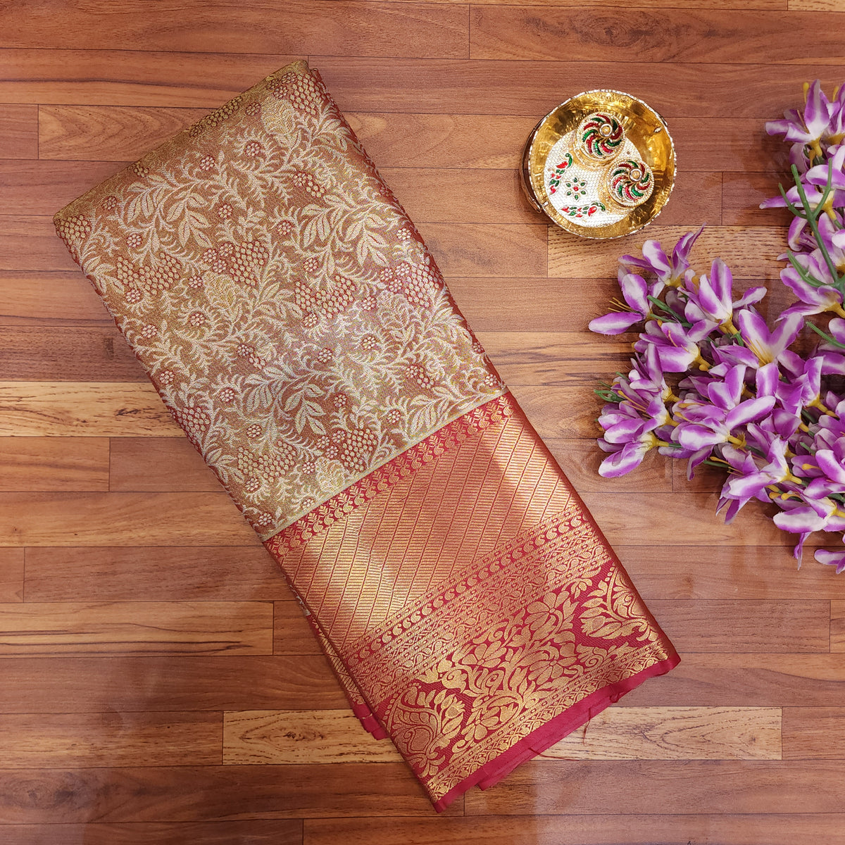 1 Gram Gold Semi Pattu Saree