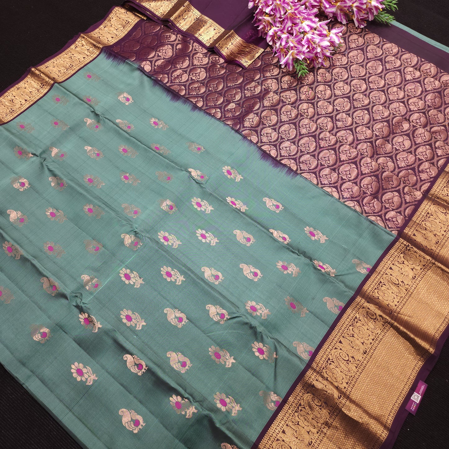 Handloom Kanchi Pattu Butta Light Weight Saree