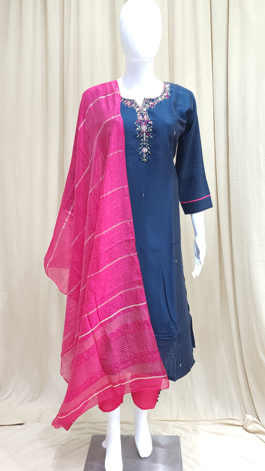Fancy Dress Rangolly pattern 3pcs Set
