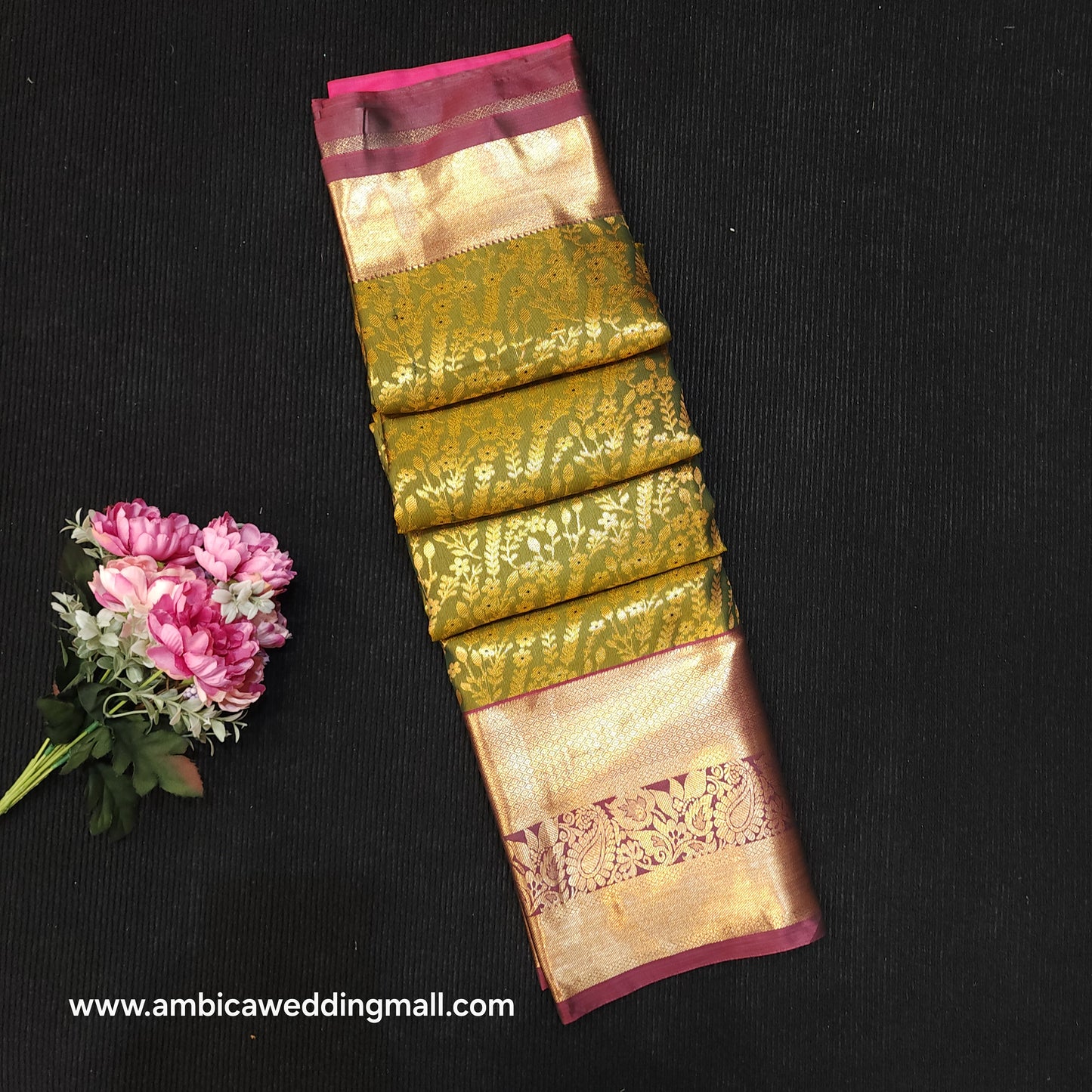 Resham Brocade Semi Kanchi Pattu Saree