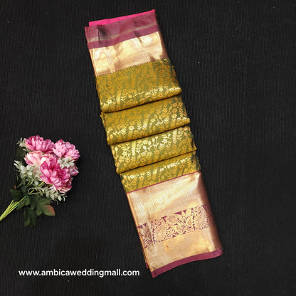 Resham Brocade Semi Kanchi Pattu Saree