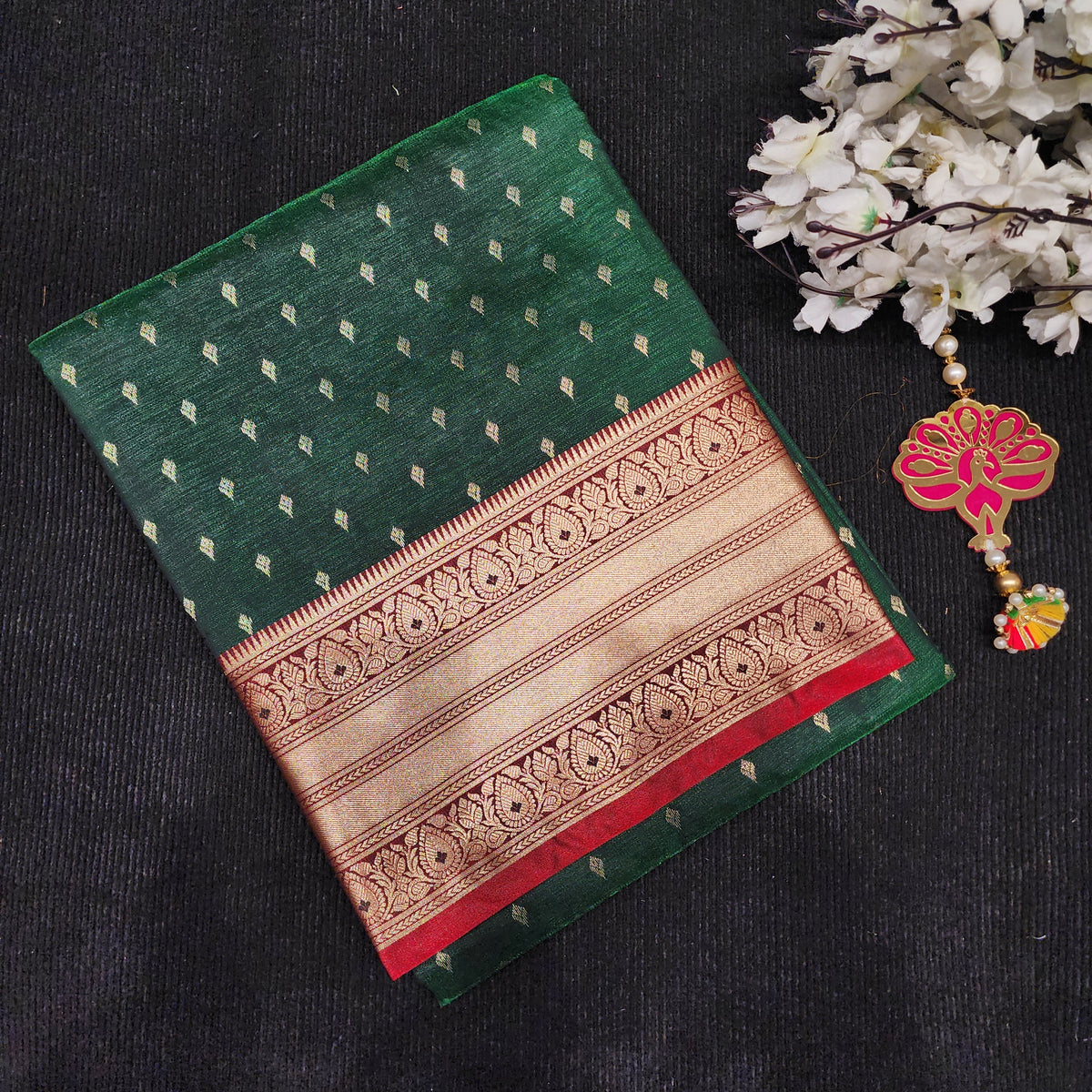 Visiri Kanchi Border Saree