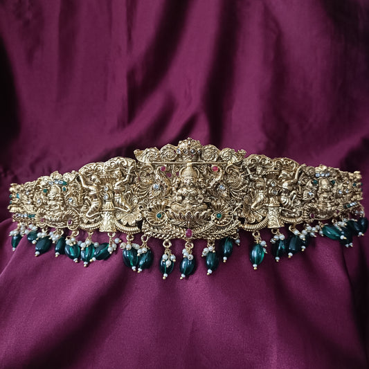 Beautiful Nakshi Vaddanam With Monalisa Beads