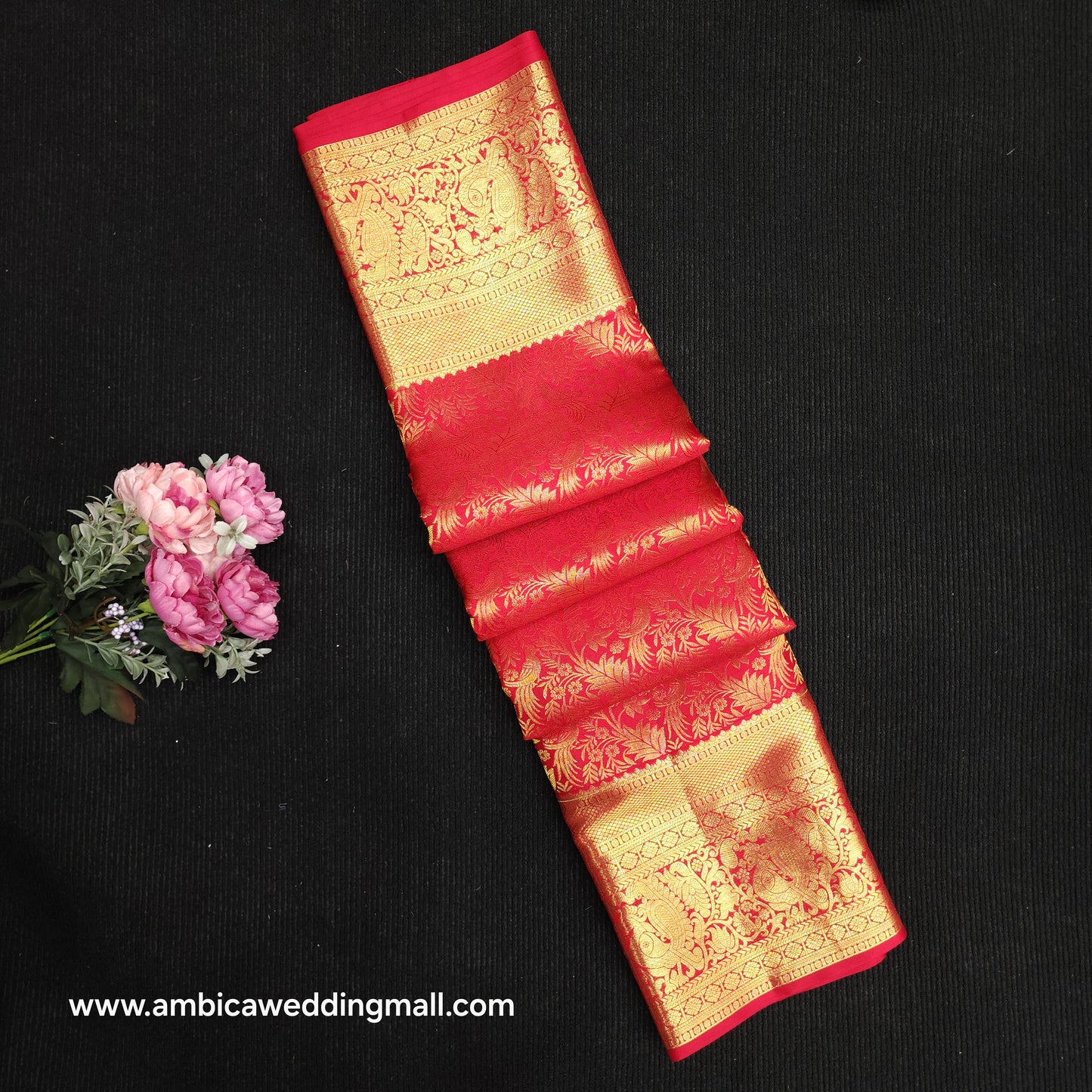 Special Red Muhurtham Kanchi Pattu Bridal Handloom Saree