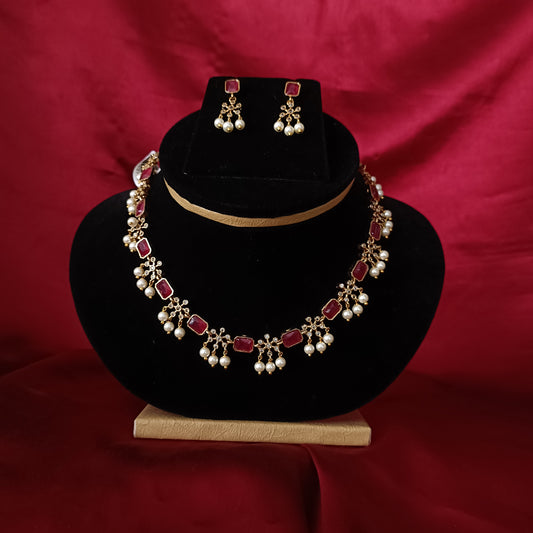 Elegant Ruby Mini Necklace