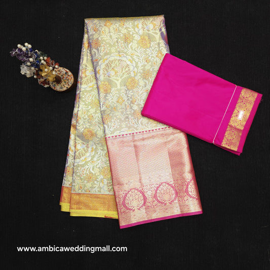Buy Stunning Kanchi pattu mix Lehenga [Free Size]