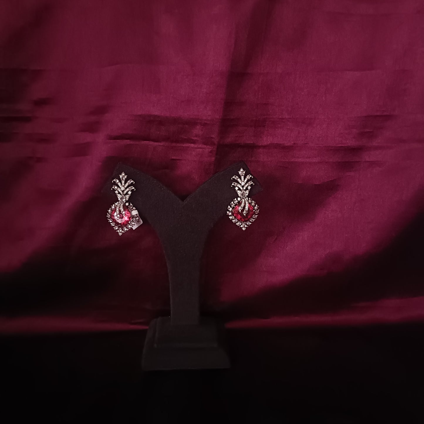 Beautiful Red Stone Earrings