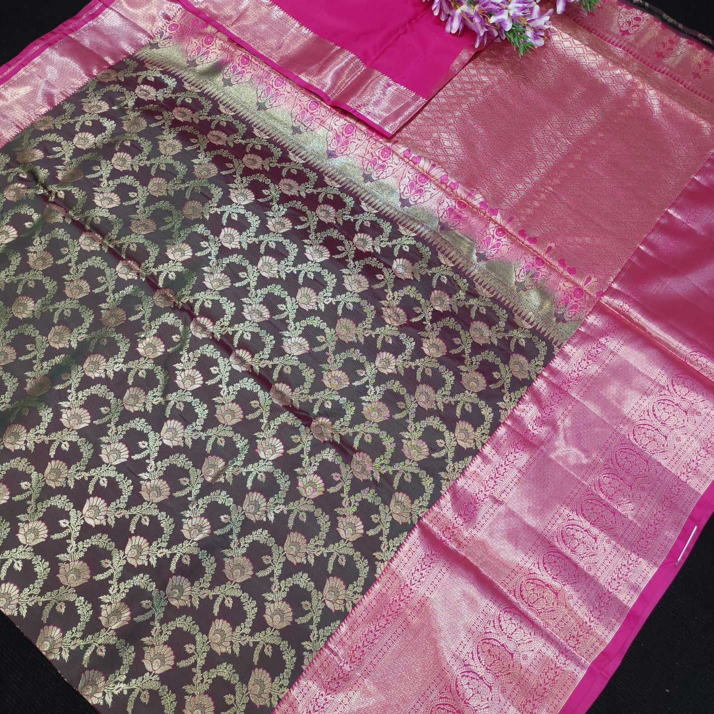 Semi Resham Kanchi Pattu Saree