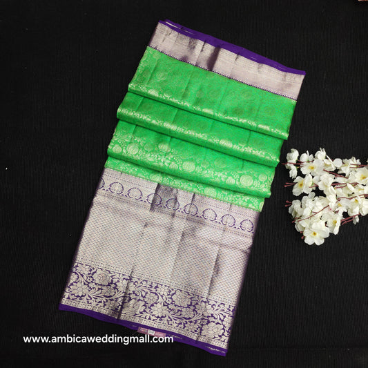 Pure German Silver Zari Pattu Saree
