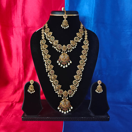 Beautiful Nakshi Combo Set With Laxmi Idol - Ambica Wedding Mall