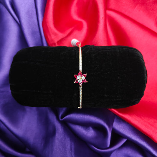 Beautiful Gold Bracelet In Ruby Stone