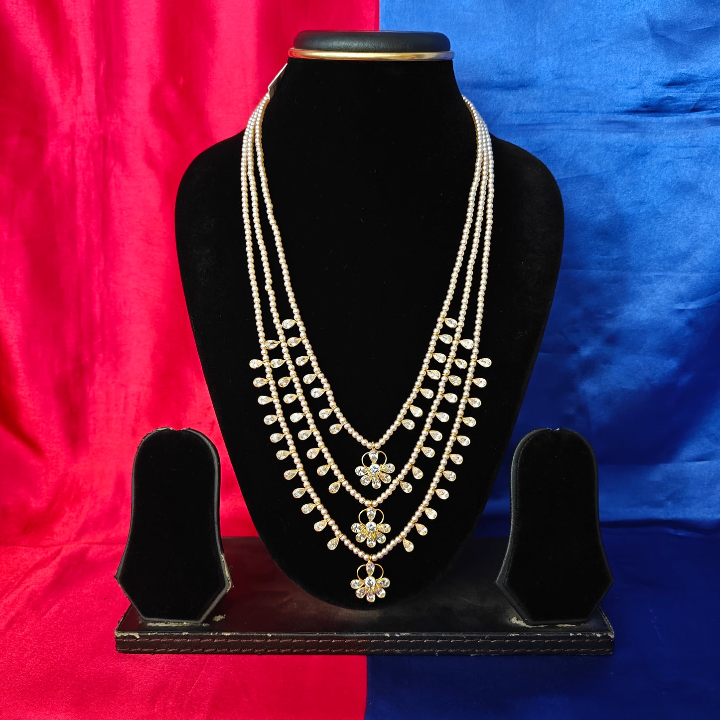 Beautiful Pearls Mala In White Stone