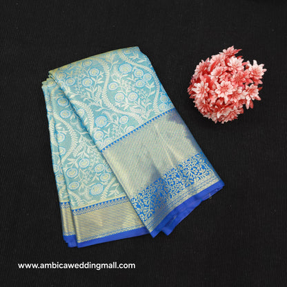 ✨️Semi Kanchi Pattu One Gram Gold Saree💫