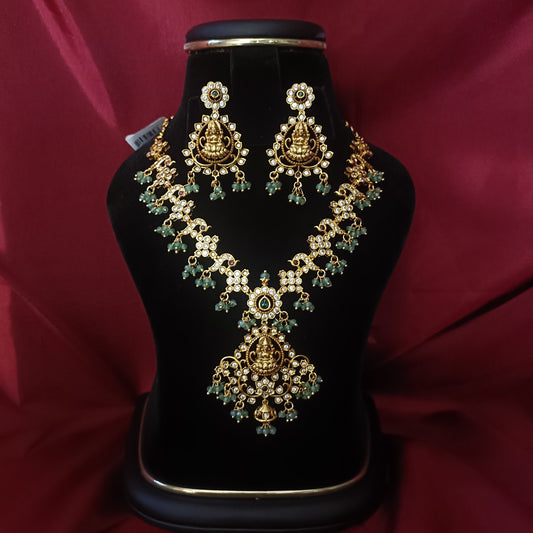 Beautiful Laxmi Idol Short Necklace