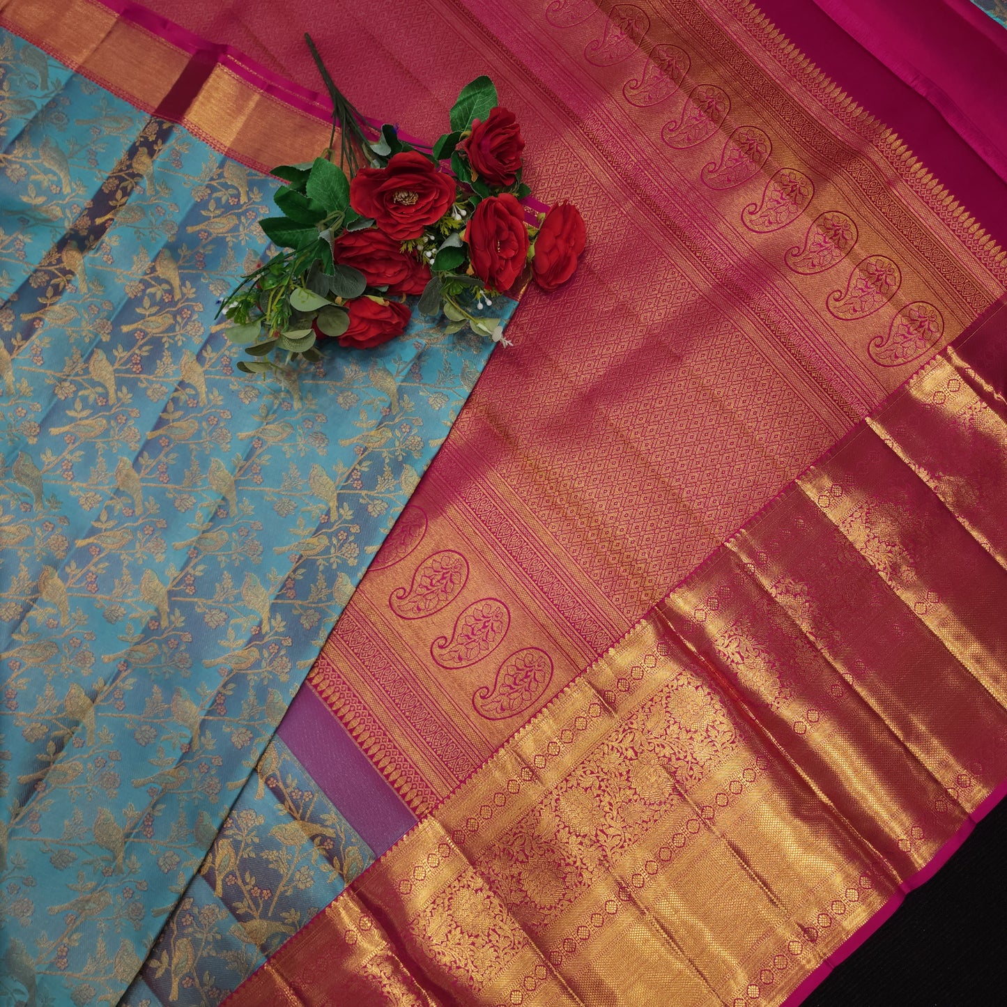 Pure Resham Bridal Kanchi Pattu Handloom Saree