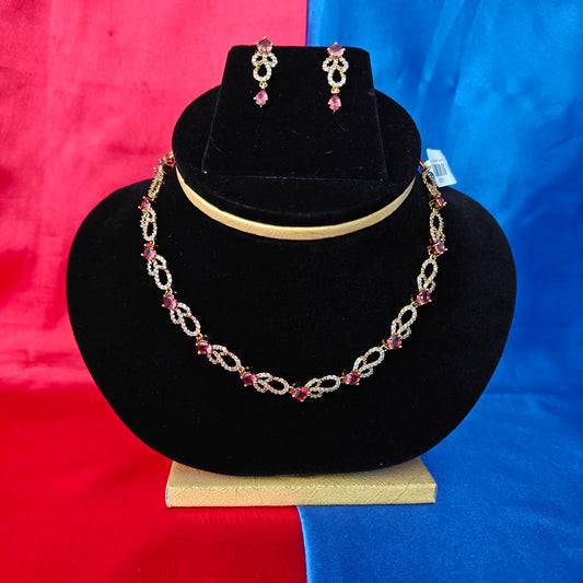 Beautiful Mini Haaram In Red Stone