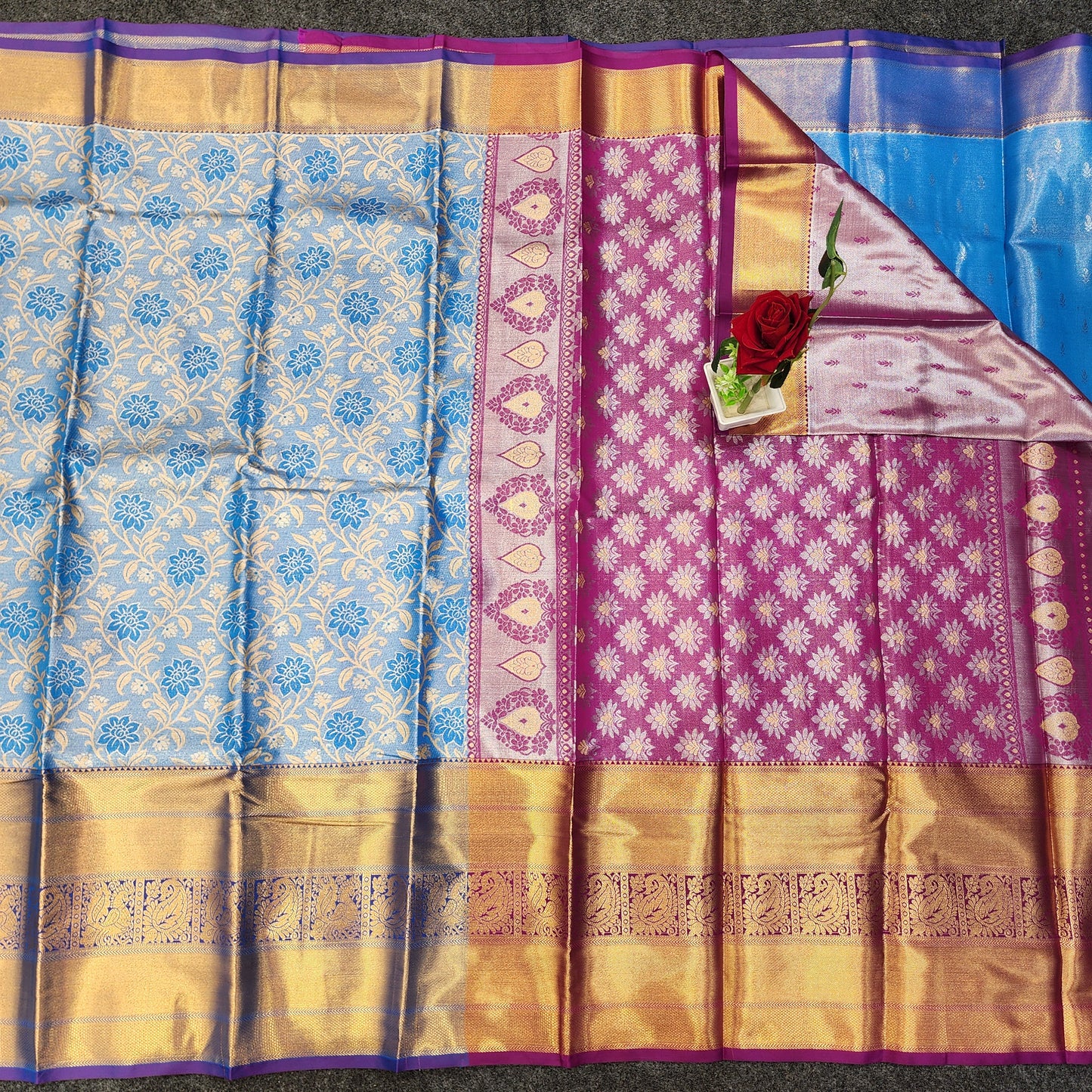 1 Gram Gold Zari mix pattu sarees 😍