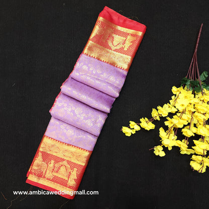 Special Lavender Semi Kanchi Pattu Saree
