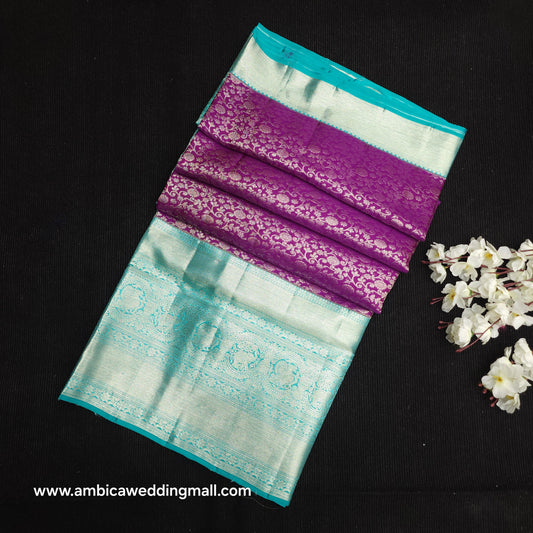 Pure German Silver Zari Pattu Saree