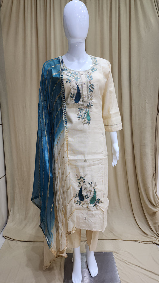 Fancy Embroidery Dress 3pcs Set