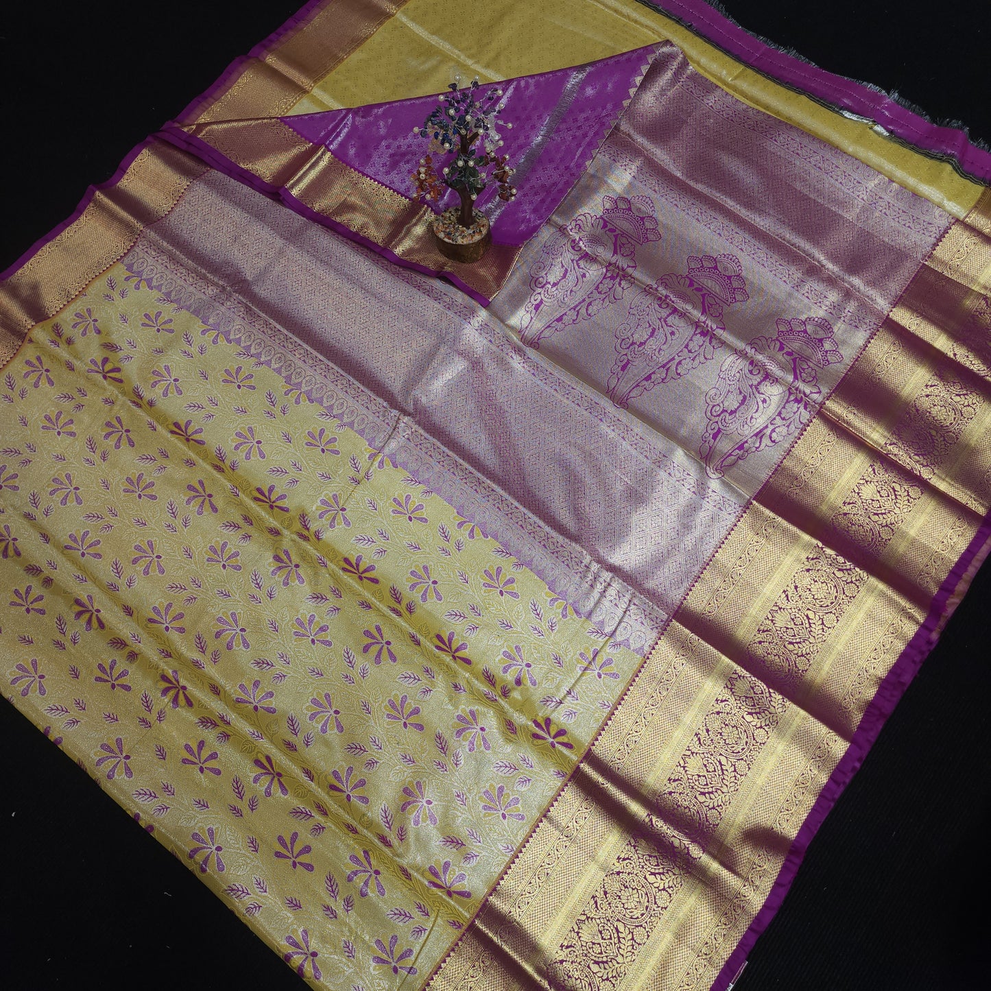 2 Gram gold zari semi kanchi pattu sarees ✨️