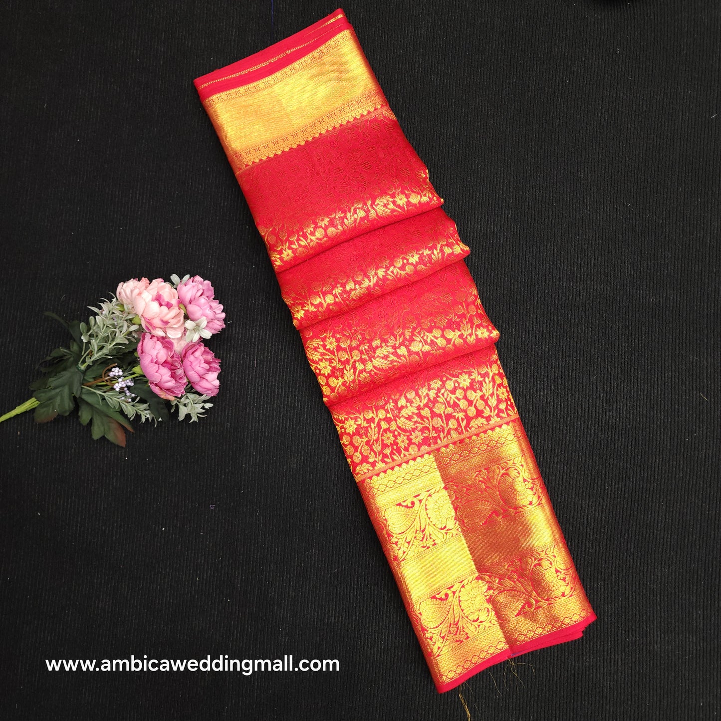 Special Red Muhurtham Kanchi Pattu Bridal Handloom Saree