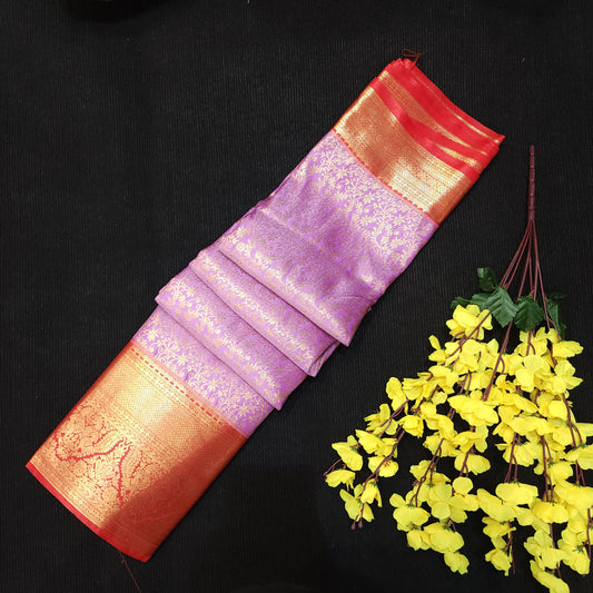 Special Lavender Semi Kanchi Pattu Saree