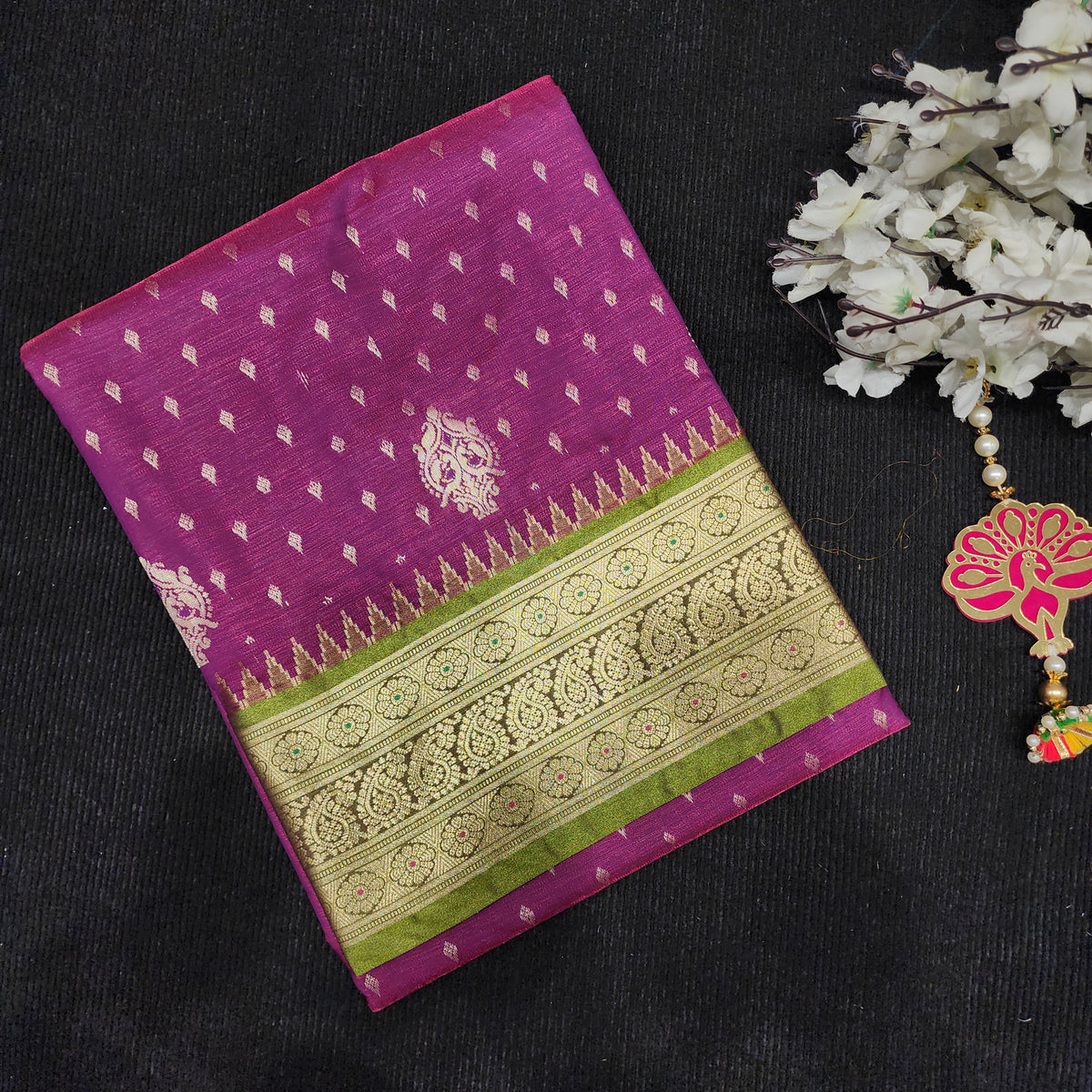 Visiri Kanchi Border Saree