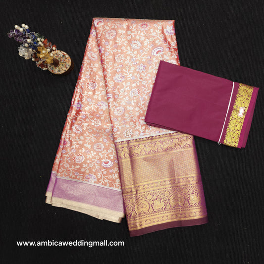Buy Stunning Kanchi pattu mix Lehenga [Free Size]