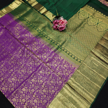 Handloom Pure Resham German Kanchi Pattu Saree