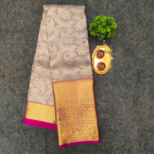 Kanchi Pattu Bridal Pure Zari Saree