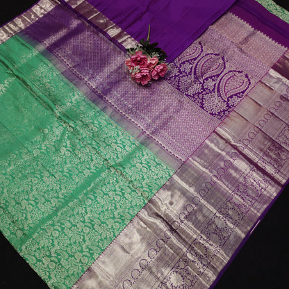 Handloom Pure Resham German Kanchi Pattu Saree