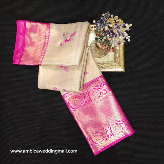 2 Gram gold zari semi kanchi pattu sarees ✨️