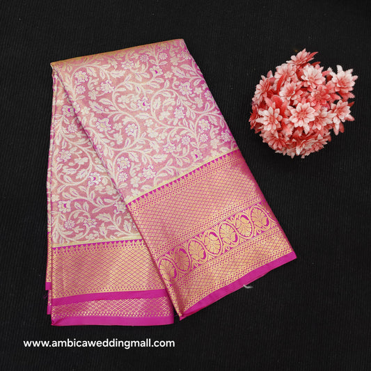 ✨️Semi Kanchi Pattu One Gram Gold Saree💫