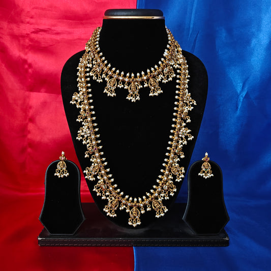 Beautiful Nakshi Combo Set With Laxmi Idol