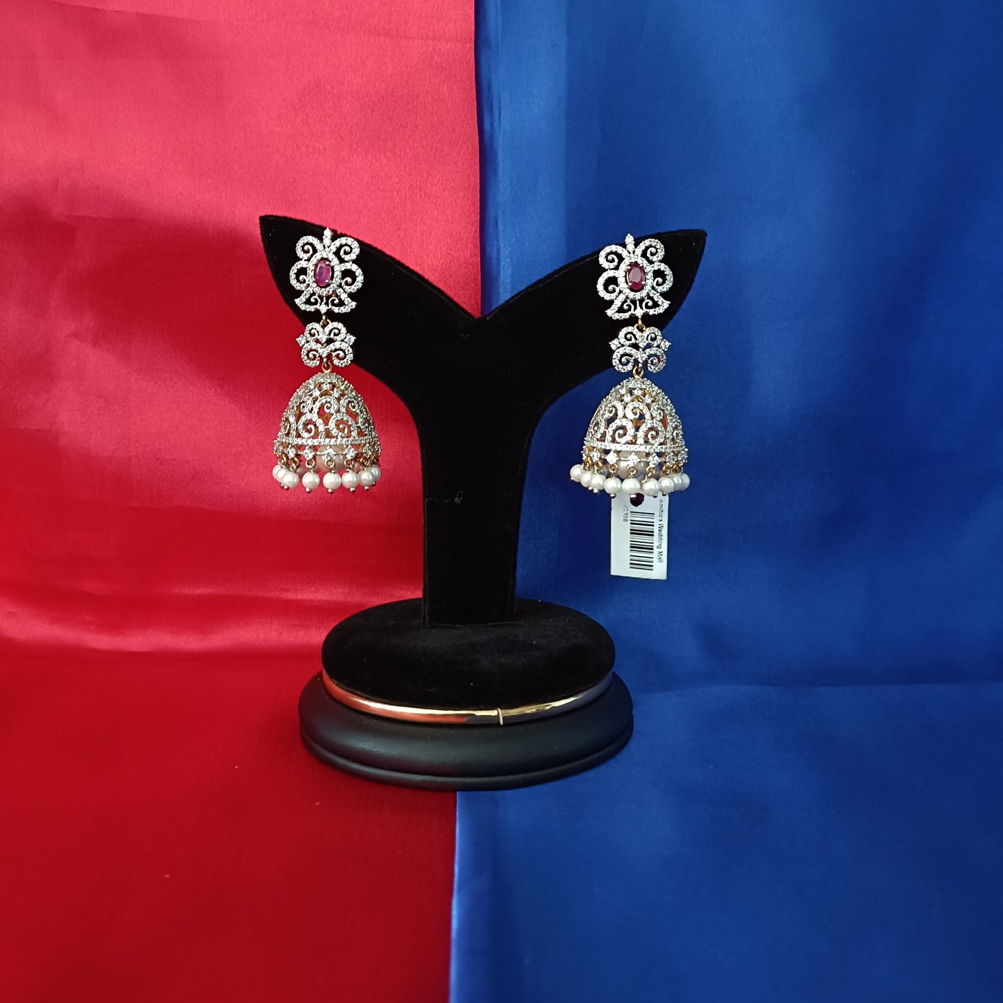 Beautiful GJ Jhumki In Ruby Stone