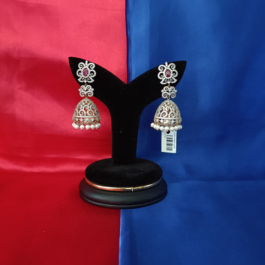 Beautiful GJ Jhumki In Ruby Stone