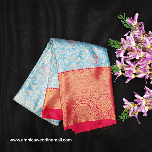Semi Kanchi Pattu Tissue Sarees
