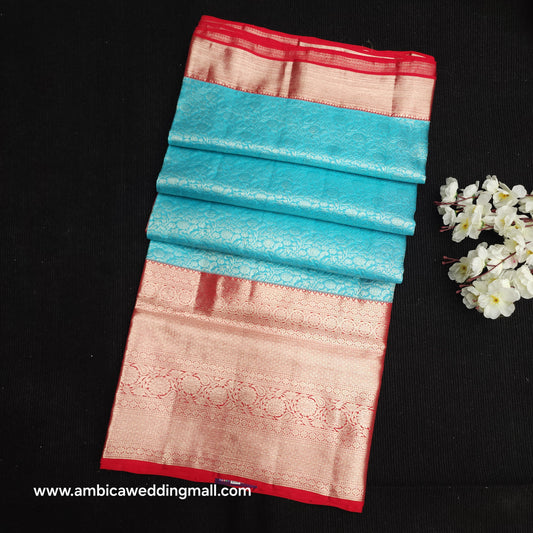 Pure German Silver Zari Pattu Saree