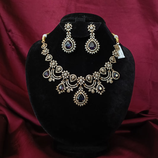 Unique Designed Mehandi Polished Short Necklace