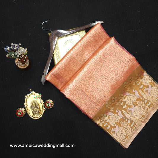 Semi kanchi pattu tissue 2 Gram Gold Sarees🛍️
