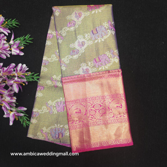 Buy Stunning Kanchi pattu mix Lehenga [5 To 8 Years]