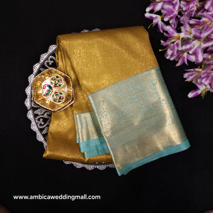 Resham Kanchi Pattu Contrast Border Saree