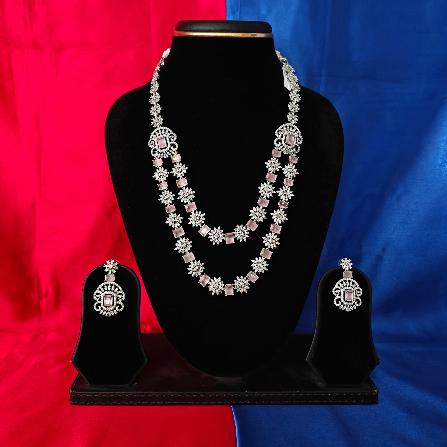 Elegant Silver Layered Necklace - Ambica Wedding Mall