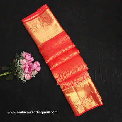 Special Red Muhurtham Kanchi Pattu Bridal Handloom Saree