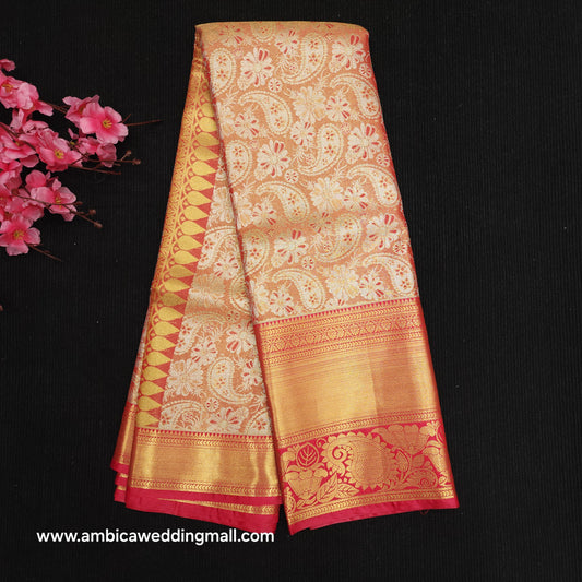 ✨️Semi Kanchi Pattu One Gram Gold Saree💫