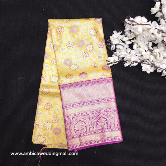 Kanchi Pattu Mix Lehengas [5 To 8 Years ]